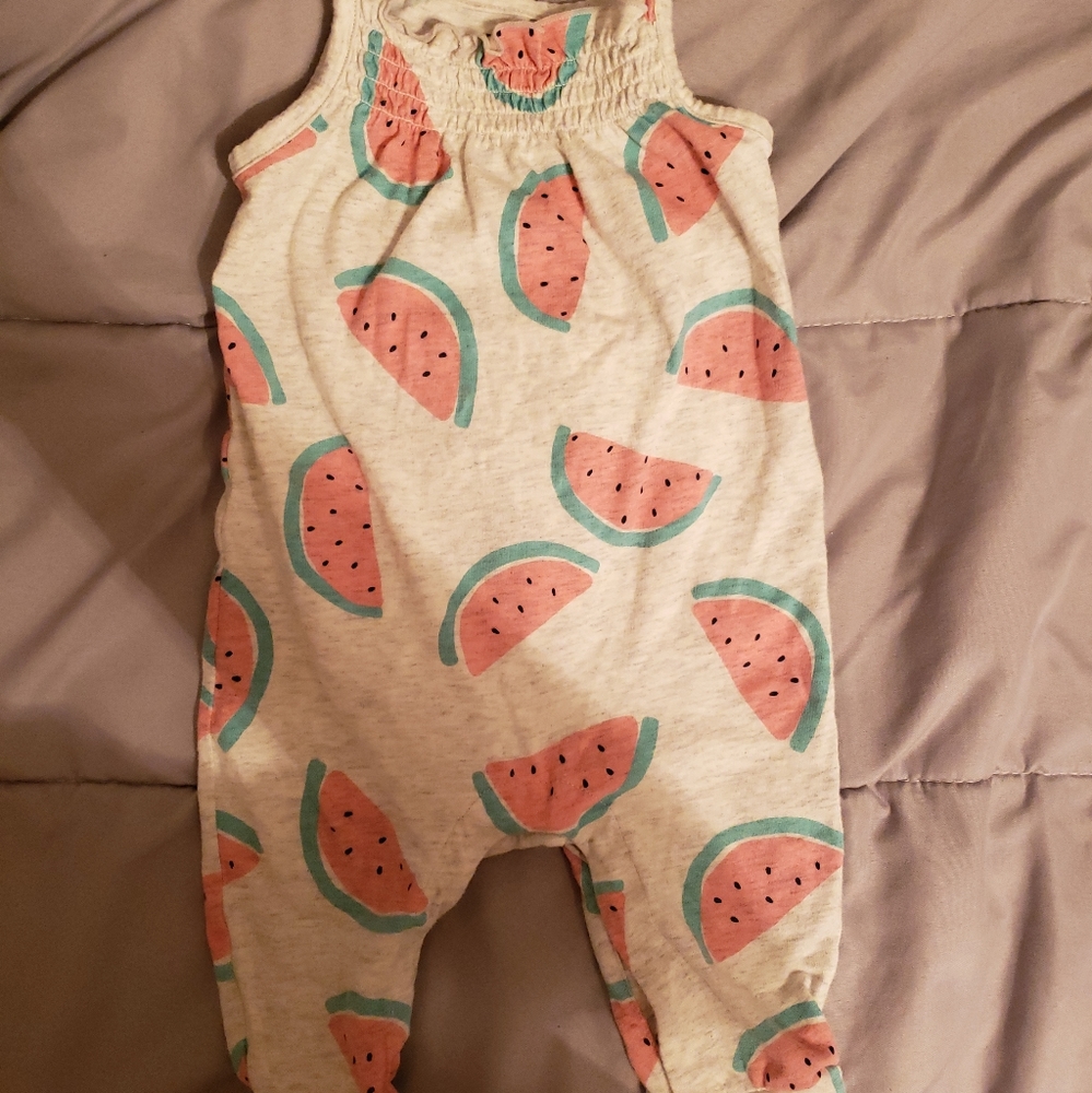 Baby girl spaghetti strap romper